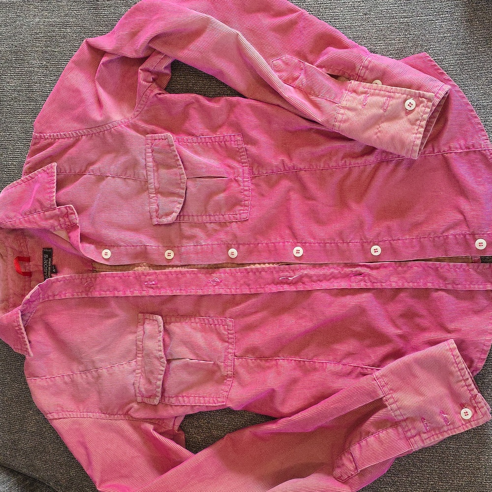 Chic Italian Made Mason's Vibrant Pink Halographic Courdoroy Like  Fabric